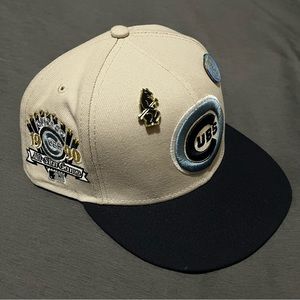Chicago Cubs Hat 7 3/4 w/ Pins Baby Blue Grey Navy